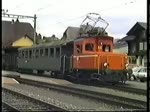 Bei einer Sonderfahrt der DGEG am 1. Oktober 1992 mit der EBT 122 (Te III) sind wir einem Triebwagen De 4/4 mit Steuerwagen begegnet.