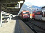 101 015-6 fhrt mit EC 81  Garda  aus Innsbruck Hbf nach Verona aus.