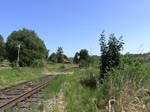 T 478 1146 (749 146) fuhr am 24.06.23 einen Sonderzug von Slaný nach Bochov. Hier ist der Zug in Těšetice zu sehen.