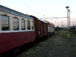 751 004 bei Rangierarbeiten zum abstellen des Feierabendzuges in Tisnov am 05.07.2008