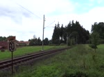 Wegen der Brückenbauarbeiten bei Tršnice, werden alle Züge über Františkovy Lázně nach Cheb und zurück umgeleitet. Hier 240 050-5 mit der Leerkohle am 13.08.16 Františkovy Lázně.
