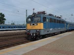 Einfahrt eines D-Zuges der MAV-START in Nyiregyhaza (wird etwa  Nreghesa  ausgesprochen), gezogen von 431 102, ‎29.