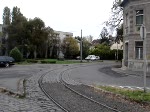 Die Straenbahnlinie 1 fhrt die Haltestelle Szeged plyaudvar an. Aufgenommen am 22.10.2007