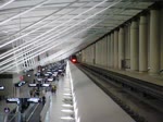 Ankommende Express Tram im Detroit Airport, 3.12.2010