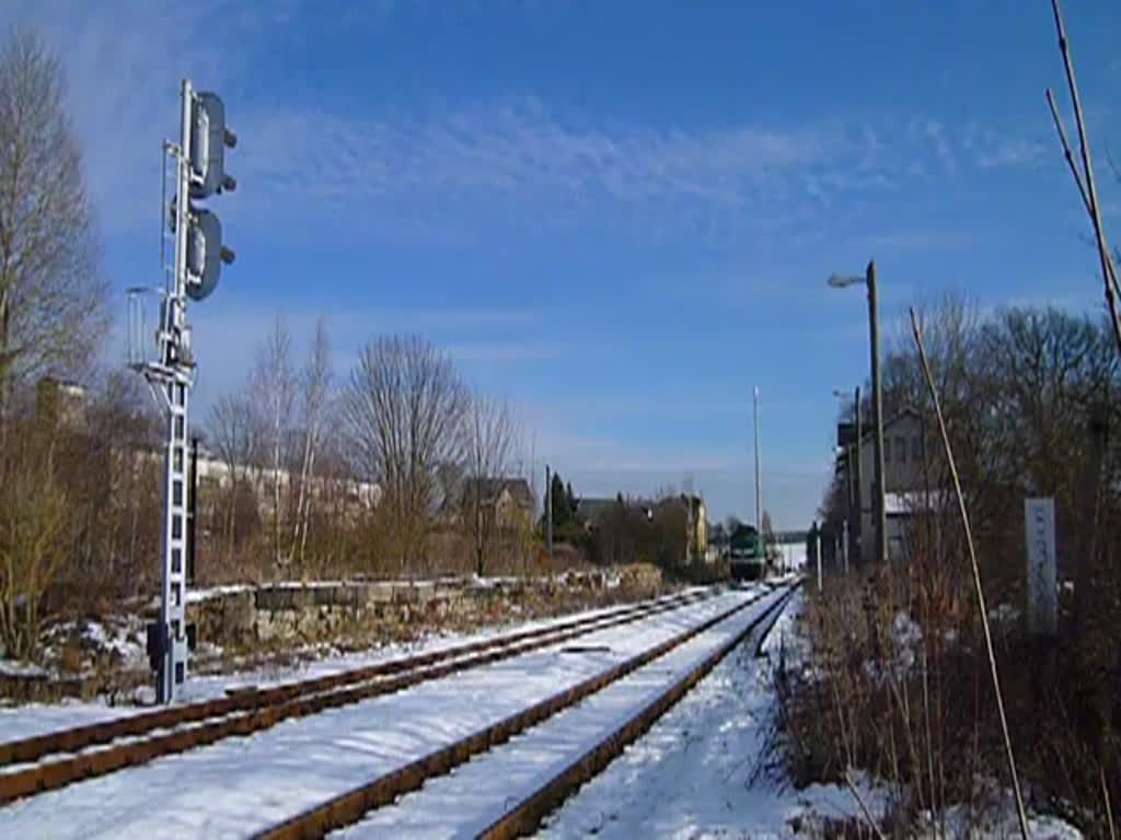 V 300 003 der SBW (232 684-1) zu sehen am 05.01.15 in Pöllwitz.