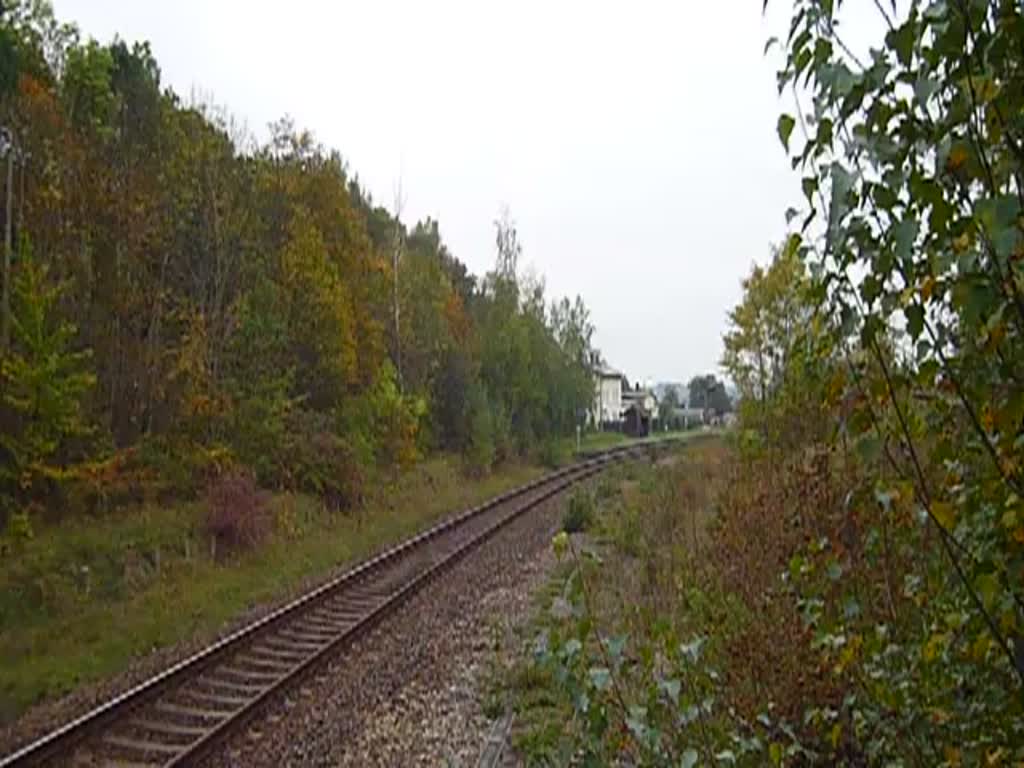 VT 03B der Vogtlandbahn Überführte am 06.10.14 zwei Triebwagen der České dráhy Ab Vojtanov nach Neumark/Sachs. Es waren 840 001 und 840 002 hier zu sehen in Plauen-West. 