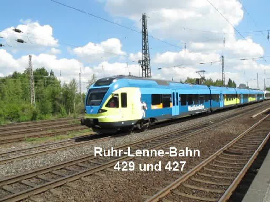 Zur Veranstaltung der Kulturhauptstadt Europas 2010  Still-Leben A 40  wurde am 18. Juli 2010 die Ruhr-Lenne-Bahn verstrkt. Die Triebwagen ET 23 004 (427 103) von Abellio und ET 018 (429 004) der WestfalenBahn pendelten gemeinsam zwischen Essen und Hagen.